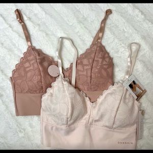 Danskin Intimates Laser-Cut Lounge Bras Bralettes (set of 2)